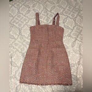 Elegant Pink Tweed dress